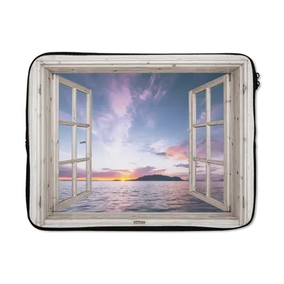 Produktbild von MuchoWow® Laptop Hülle 15 Zoll Aussicht - Insel - Meer Laptoptasche - Laptoptasche - Sleeve - Rundum-Schutz