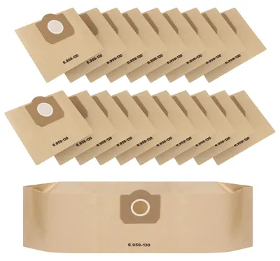 Staubsaugerbeutel aus Papier, 20 St., für Karcher WD3