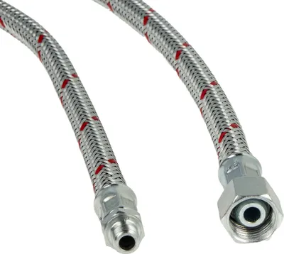 Produktbild von tecuro Universal - Ölschlauch 1/8 Zoll Einschraubnippel, zyl. (flachdichtend) x 3/8 Zoll ÜWM (konisch dichtend) x 1000 mm