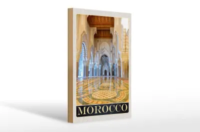 Produktbild von Holzschild Reise 20x30cm Marokko Afrika Medina Moschee Urlaub