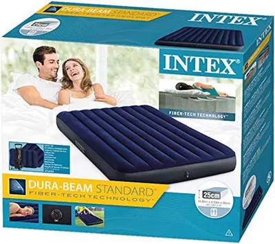 Produktbild von INTEX Luftbett DuraBeam Classic Queen 152x203 cm mit Pumpe & Kissen Set