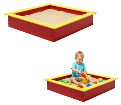 Zdjęcie produktu dla Piaskownica Z Atestem 150X150 Czerwona