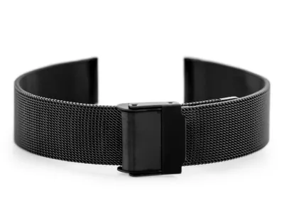 Produktbild von Pazifik 04E Armband - HQ Mesh - Schwarz 18mm
