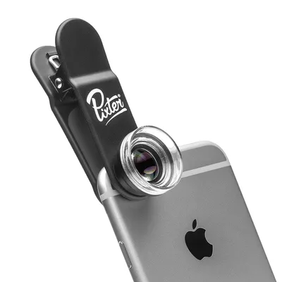 Produktbild von Pixter Kamera Makro Objektiv, Zoom x6, für Smartphones/Tablets – Schwarz
