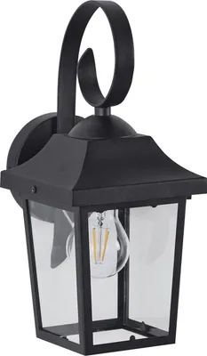 Produktbild von BELIANI Außenwandleuchte Schwarz aus Metall Außenbeleuchtung Gartenbeleuchtung Wandlampe Outdoor Modernes Design für Garten