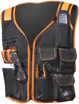 Immagine prodotto di Portautensili leggero per falegnami – Grande capienza – Robusto e pratico – Tasche regolabili