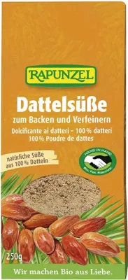 Obrázek produktu pro Rapunzel 1400190, Datlový cukr, Prášek, Přírodní, Papírová taška, 250 g, 330 kcal