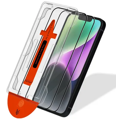 Obrázok produktu pre 2-balenie iPhone 14 Ochranné sklo na displej - Tvrdené sklo | [Automatická inštalácia] - Bez bublín