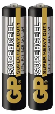 Immagine prodotto di Batteria allo zinco-carbone GP SUPERCELL R03, AAA, 2 pezzi, 1,5 V
