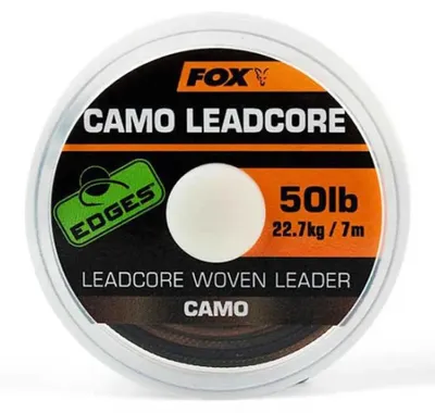 Image de Bas de ligne Fox Edges Camo Leadcore Woven 50lb 22,7kg 25m