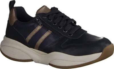 Zdjęcie produktu dla Xsensible SWX3 Lady damskie sneakersy, niskie buty, sznurowane buty, skóra, niebieski - buty damskie Wygodne sznurowane buty, niebieski, skóra