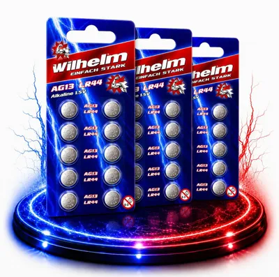 Produktbild von 30 x Wilhelm AG13 /147/LR44/SR44W/357/LR1154/V13GA Qualitätsbatterien 1,5 V Alkaline