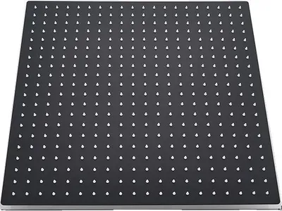 Produktbild von Duschkopf, verchromt, 20 Zoll Quadrat, Matt schwarz