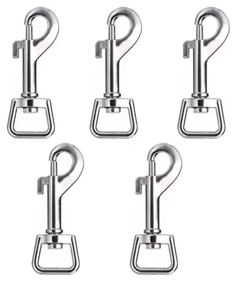 Produktbild von 5 Stück Krabenschließverschlüsse, Metall, Drehbolzen, Karabinerhaken