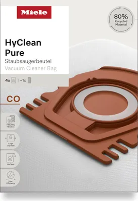 Produktbild von Miele HyClean Pure Cylinder Staubsaugerbeutel mit AirClean-Filter - 4 Stück