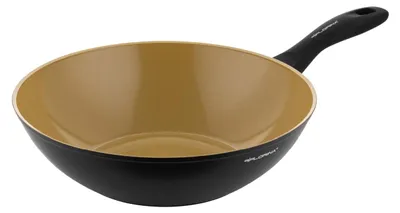 Productafbeelding van FLORINA AMVEGAN Aluminium koekenpan/wok, 28 cm. Hoge duurzaamheid. Coating van keramisch materiaal en olijfolie