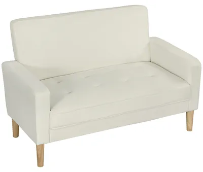 Produktbild von HOMCOM Sofa 2-Sitzer 130 cm Kleine Couch Getuftetes Polstersofa mit Armlehne