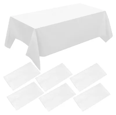Obrázok produktu pre Jednorazová plastová obruska, biela, 137,2 x 274,3 cm, 6 kusov