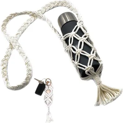 Immagine prodotto di Portachiavi boho in macramè, decorazione da spiaggia, 0,25 L