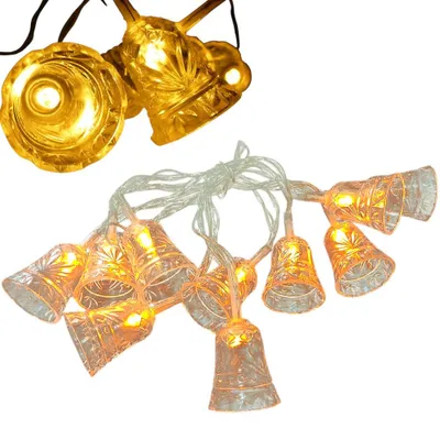 Produktbild von LED Lichterkette GLOCKE 10 flammig batteriebetrieben Weihnachtsbeleuchtung