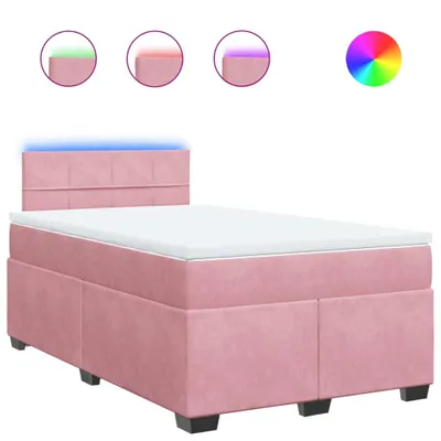 Produktbild von Boxspringbett mit Matratze Rosa 120x200 cm Samt