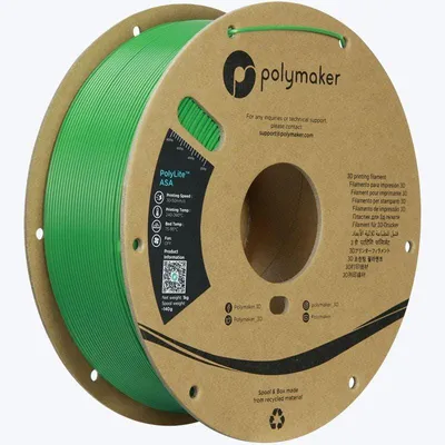 Obrázek produktu pro Polymaker PolyLite ASA Filament Green 1,75mm 1KG
