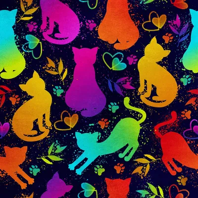 Imagen del producto de Tela de terciopelo real, de poliéster, para coser, con estampado de gatos de colores