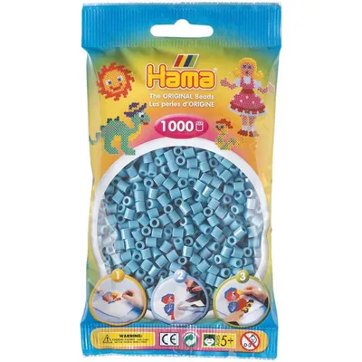 Produktbild von Hama® Bügelperlen Perlen Midi - Türkis 1000 Perlen.