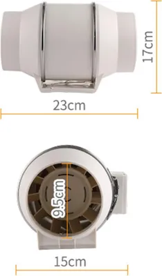 Produktbild von Abluftventilator 220V, HF-100 Rohrventilator, leise 2600 U/min, weiß, für Küche/Badezimmer/WC