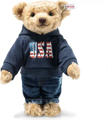 Zdjęcie produktu dla Steiff 684142 Miś Great America, moher, 30 cm, jasnobrązowy