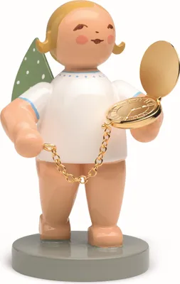 Produktbild von Wendt & Kühn Grünhainicher Engel mit Taschenuhr (Uhr vergoldet)