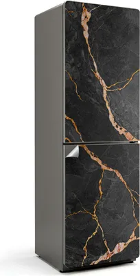 Produktbild von Abstraktes Marmormuster – Kühlschrank Aufkleber – Klebefolie Kühlschrank – Kühlschrank Dekor – Kühlschrankfolie selbstklebend – Küchen Dekoration – 60x190 cm