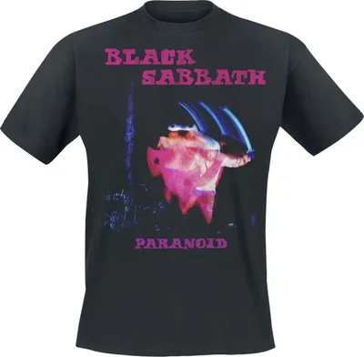 Produktbild von Black Sabbath T-Shirt Herren Paranoid Tracklist schwarz XL