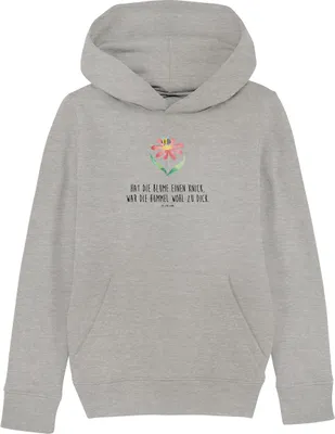 Produktbild von Mr. & Mrs. Panda Kinderpullover Hummel Blume 7-8 Jahre (122/128) - Heather Grey - Geschenk, Hummeln, Natur, Pulli, Hoodie, Biene, Lustige Sprüche, Wespe, Kinderbekleidung