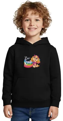 Produktbild von Spreadshirt Paw Patrol Skye Regenbogen-Design Kinder Premium Hoodie, 122/128 (6 Jahre), Schwarz