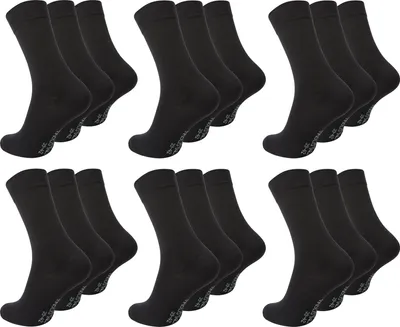 Produktbild von Paolo Renzo Business-Socken 18 Paar - Anzugssocken - Größe 43/46 - Schwarz