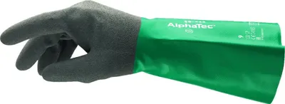 Produktbild von Ansell Handsch. AlphaTec 58-435,Nitril, grün/grau, Gr. 7