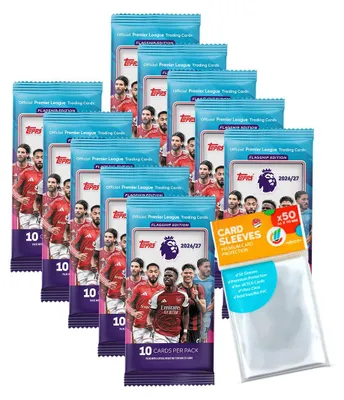 Image de Lot de cartes à collectionner de la Premier League 2026/27 : 10 boosters + pochettes de rangement exclusives