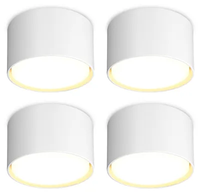 LED-Deckenspots 4er-Set, weiß, 6W, 680lm, 4000K, GX53, 230V, Aluminium