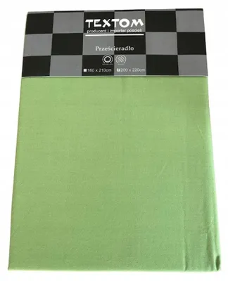 Produktbild von Textom Bettlaken Baumwollsatin 160x210 cm Dunkelgrün