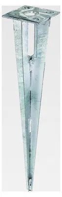 Produktbild von Einschlag-Bodenhülse für Stahlrohr-Zaunpfosten, feuerverzinkt, Länge 500 mm, für Pfosten-Ø 34 mm