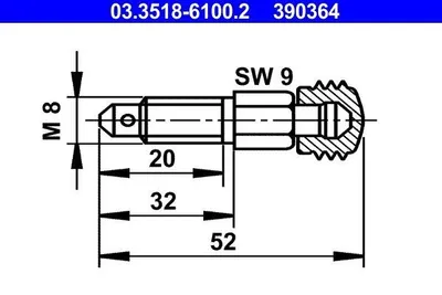 Immagine prodotto di Vite/valvola di spurgo ATE 03.3518-6100.2