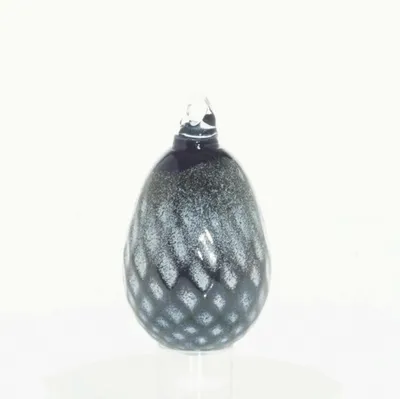 Produktbild von Osterei mit Anhängeröse "Pavel" (10cm), blau