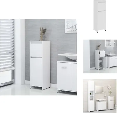 Image de vidaXL Armoire de salle de bain Blanc 30x30x95 cm Bois composite - Ensembles de meubles de salle de bain