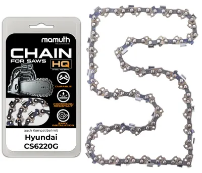 Image de Chaîne de tronçonneuse 50cm 1.5mm 0.325"" 76TG pour Hyundai CS6220G