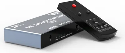 Produktbild von INF HDMI 2.1 8K/60Hz Switch 2 in 1 Out mit Audio Extractor & eARC 7.1