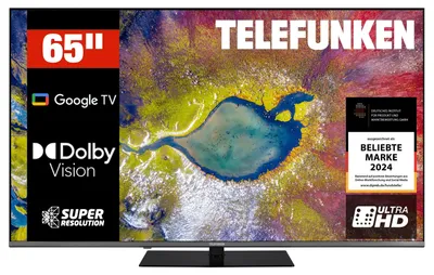 Produktbild von Telefunken D65U980B2CW 65 Zoll Fernseher Google TV 4K UHD Smart TV HDR Dolby Vision, HD+ (2026)
