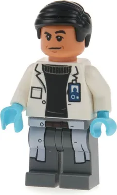 Produktbild von 1x Lego Minifigur Jurassic World Dr. Henry Wu Labor Doppelgesicht 75919 jw015