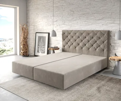 Produktbild von DELIFE Boxspringgestell Dream-Great 160x200 cm Mikrofaser Beige