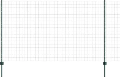 Zdjęcie produktu dla VidaXL, ogrodzenie Euro, z słupkami, 10 x 1,4 m, stal pokryta PVC, kolor zielony